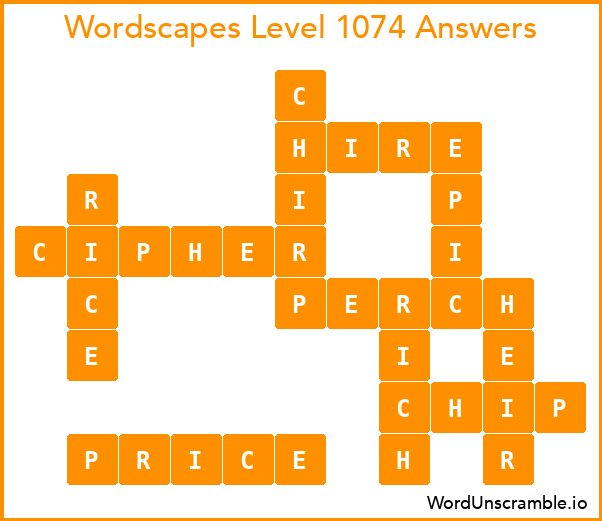 Wordscapes Level 1074 Answers