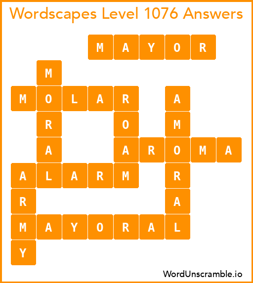 Wordscapes Level 1076 Answers