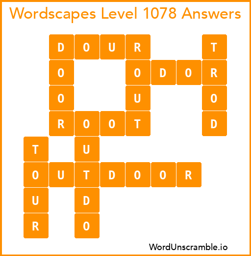 Wordscapes Level 1078 Answers
