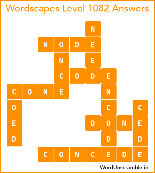 Wordscapes Level 1082 Answers