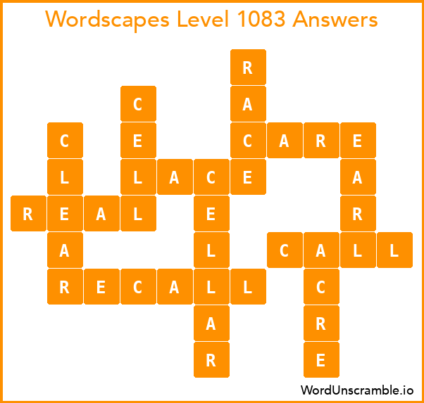 Wordscapes Level 1083 Answers