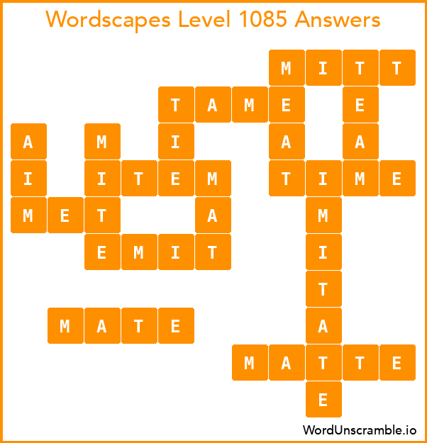 Wordscapes Level 1085 Answers