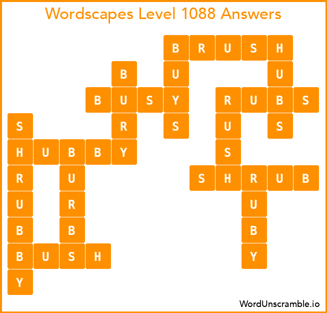 Wordscapes Level 1088 Answers