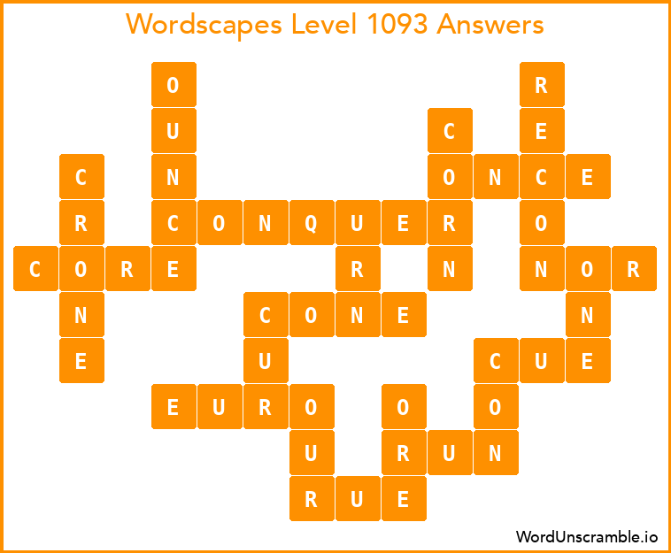 Wordscapes Level 1093 Answers