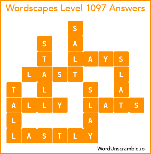 Wordscapes Level 1097 Answers