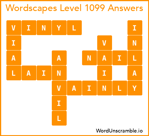 Wordscapes Level 1099 Answers