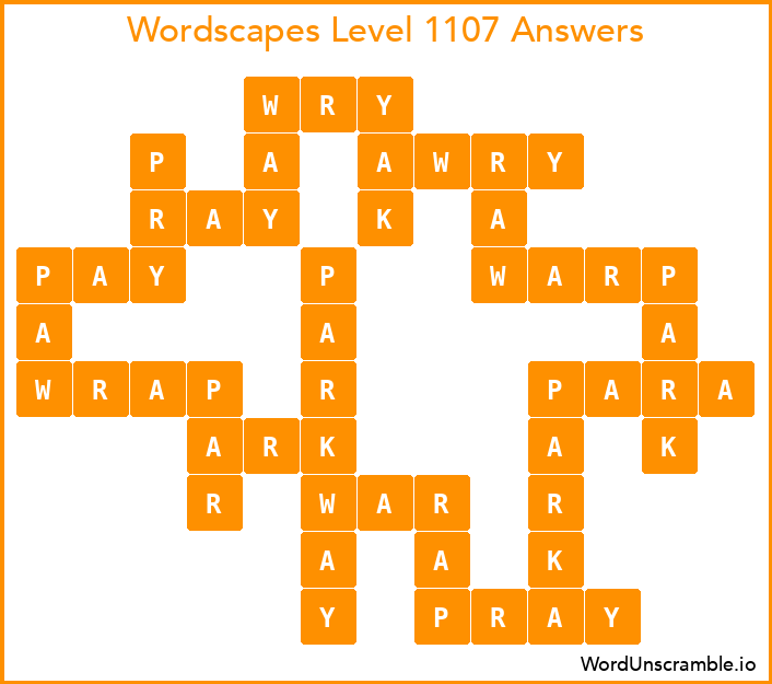 Wordscapes Level 1107 Answers