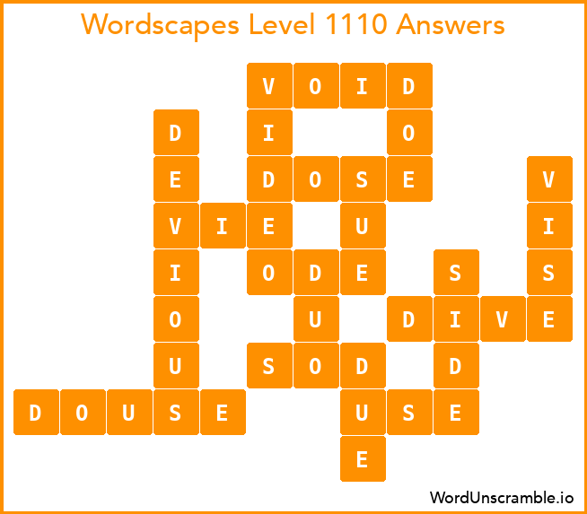 Wordscapes Level 1110 Answers