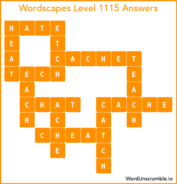 Wordscapes Level 1115 Answers