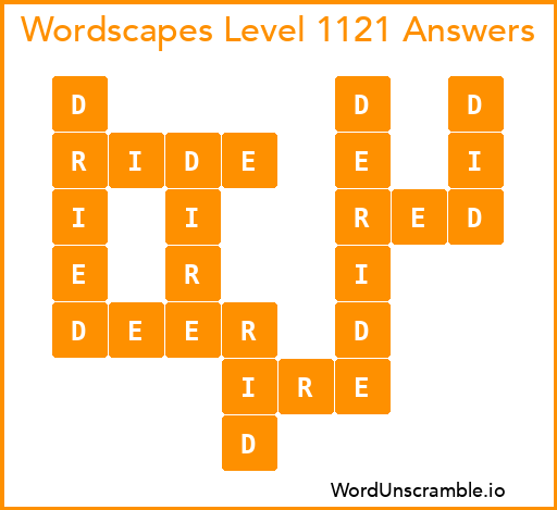 Wordscapes Level 1121 Answers