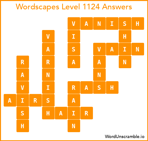 Wordscapes Level 1124 Answers