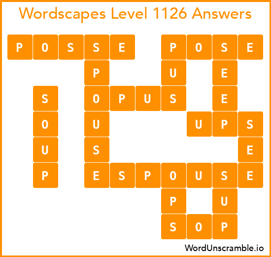 Wordscapes Level 1126 Answers