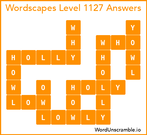 Wordscapes Level 1127 Answers