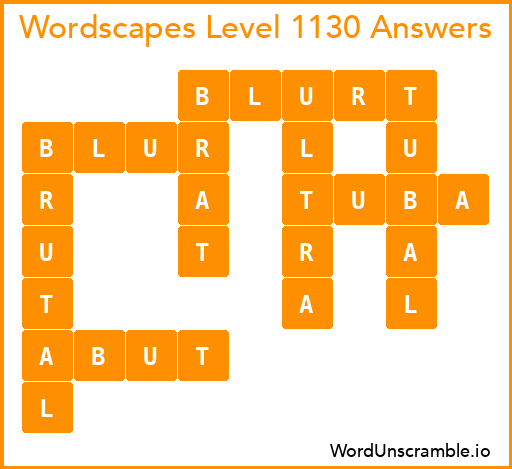 Wordscapes Level 1130 Answers