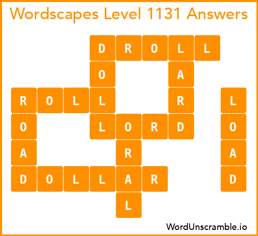Wordscapes Level 1131 Answers