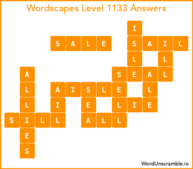 Wordscapes Level 1133 Answers