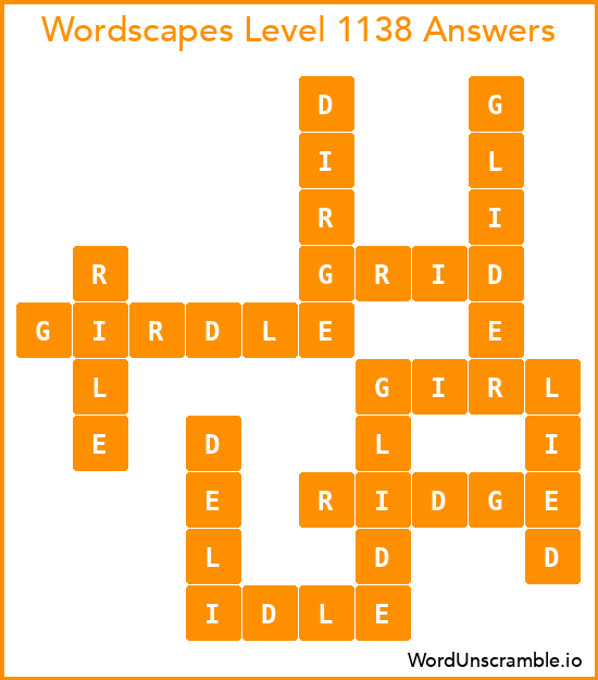Wordscapes Level 1138 Answers