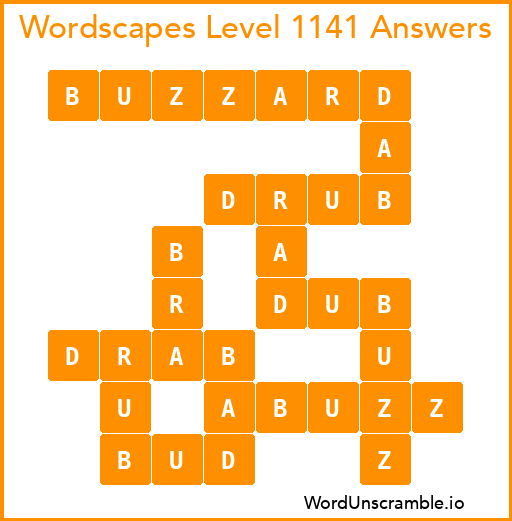 Wordscapes Level 1141 Answers
