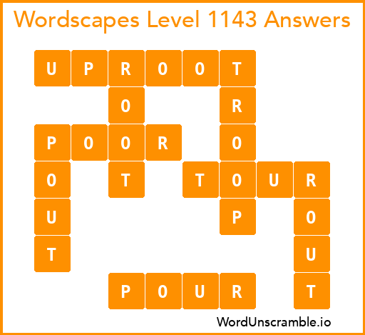 Wordscapes Level 1143 Answers