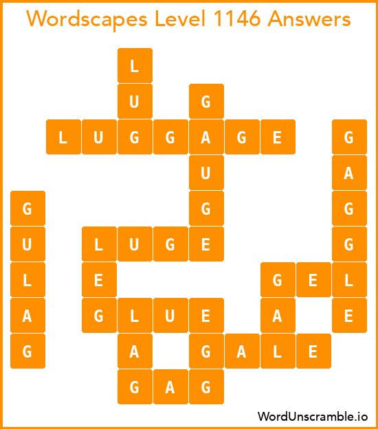 Wordscapes Level 1146 Answers