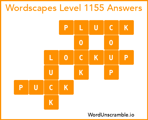Wordscapes Level 1155 Answers