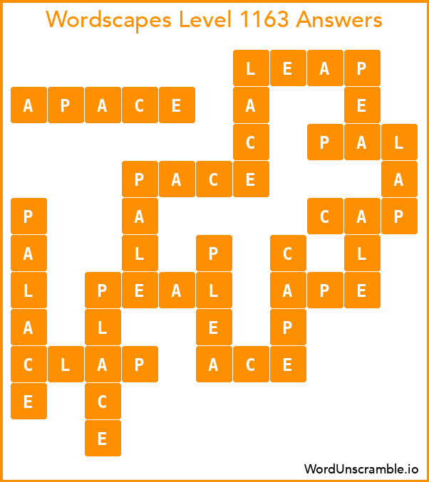 Wordscapes Level 1163 Answers