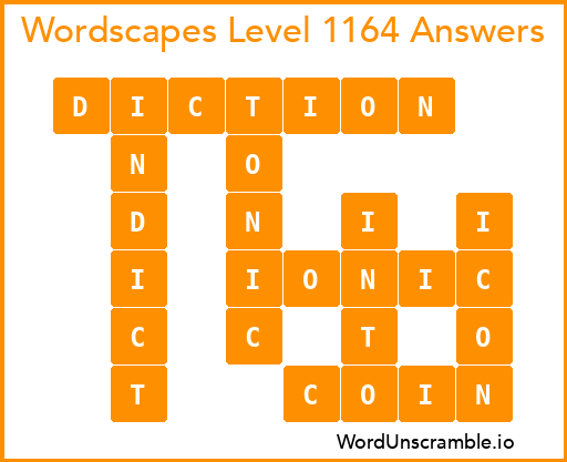 Wordscapes Level 1164 Answers