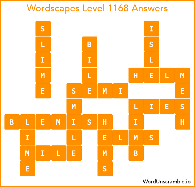 Wordscapes Level 1168 Answers