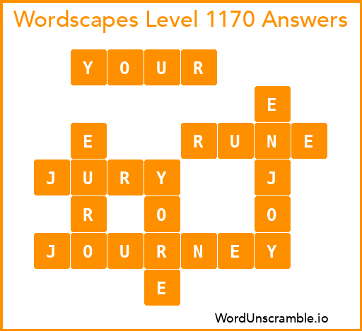 Wordscapes Level 1170 Answers