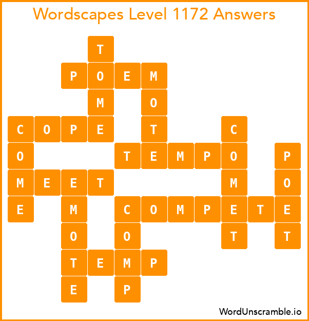 Wordscapes Level 1172 Answers