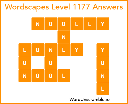 Wordscapes Level 1177 Answers