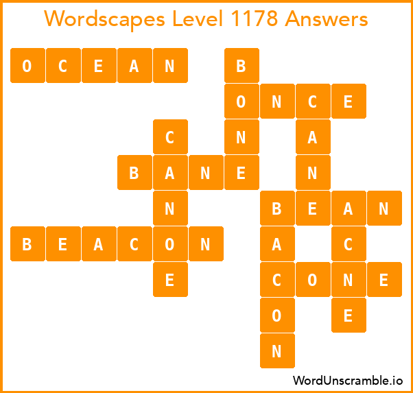 Wordscapes Level 1178 Answers