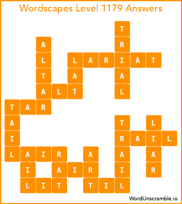 Wordscapes Level 1179 Answers