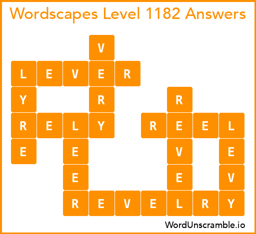Wordscapes Level 1182 Answers