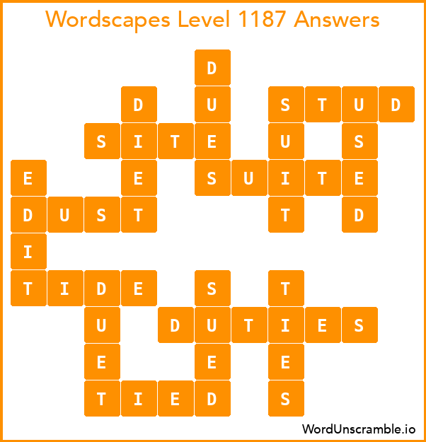 Wordscapes Level 1187 Answers