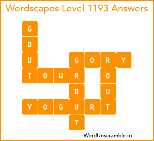 Wordscapes Level 1193 Answers