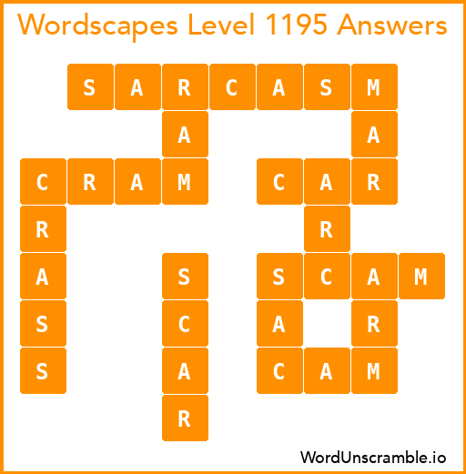 Wordscapes Level 1195 Answers