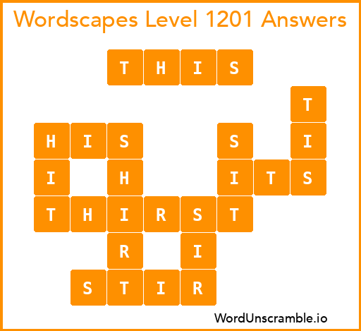Wordscapes Level 1201 Answers