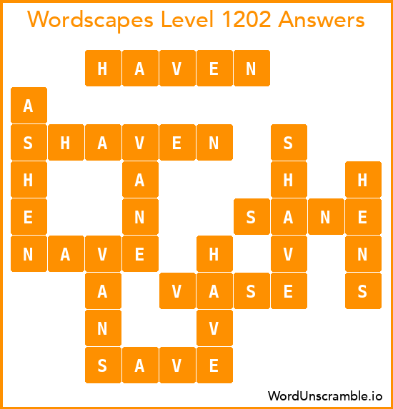 Wordscapes Level 1202 Answers