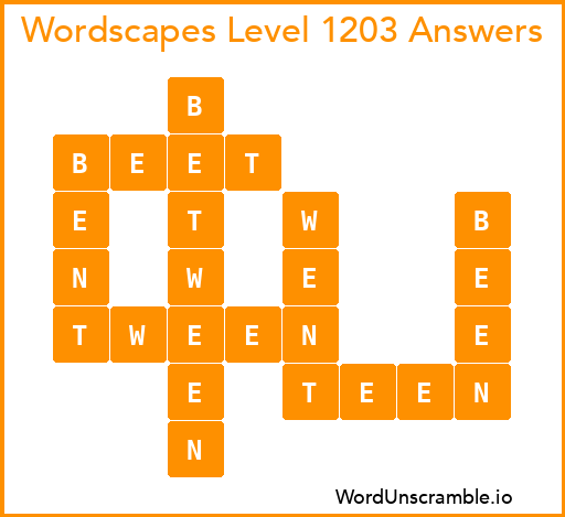 Wordscapes Level 1203 Answers