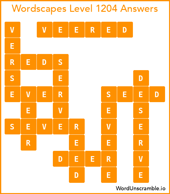 Wordscapes Level 1204 Answers