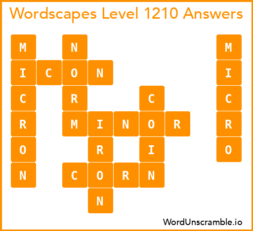 Wordscapes Level 1210 Answers
