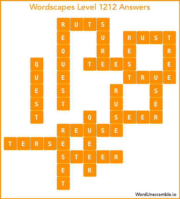 Wordscapes Level 1212 Answers