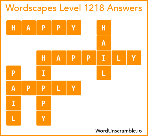 Wordscapes Level 1218 Answers
