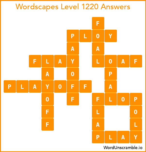Wordscapes Level 1220 Answers