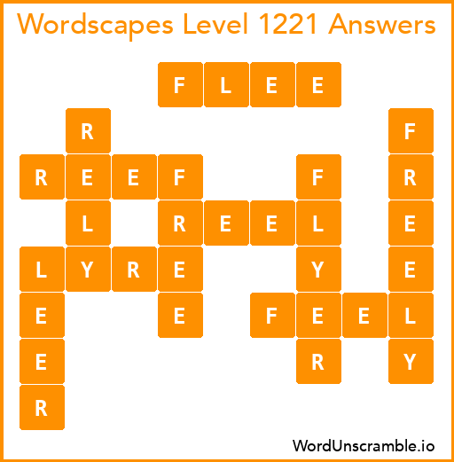 Wordscapes Level 1221 Answers