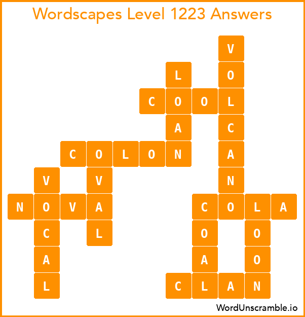 Wordscapes Level 1223 Answers
