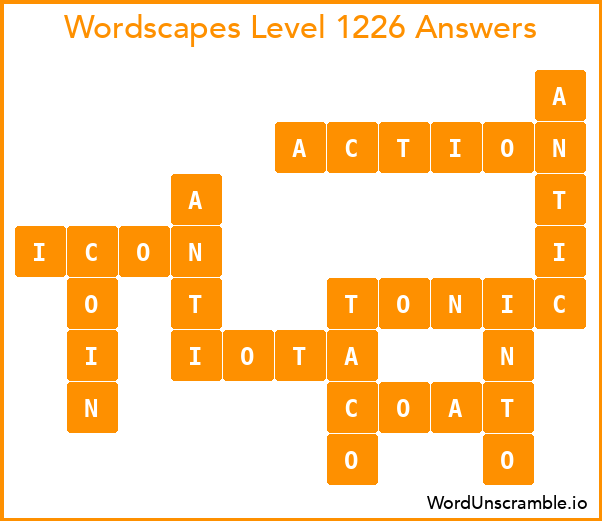 Wordscapes Level 1226 Answers
