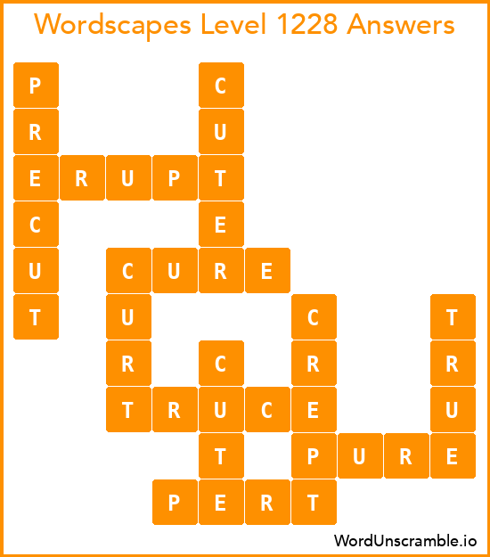 Wordscapes Level 1228 Answers