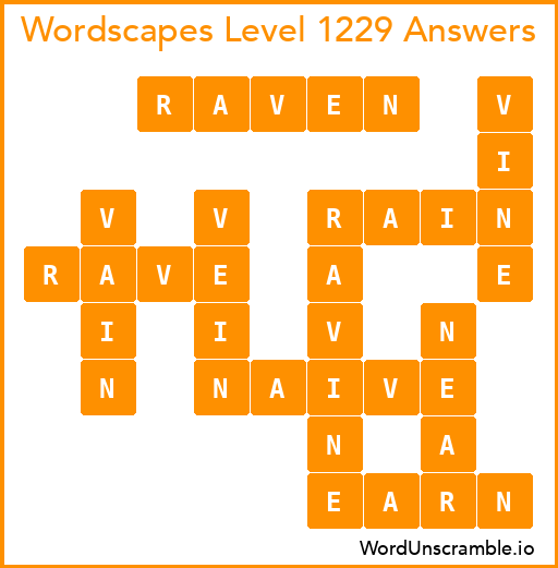 Wordscapes Level 1229 Answers